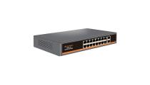 PoE šakotuvas 100Mbps 16portų +2G uplink